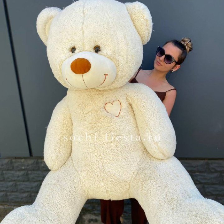 Белый плюшевый мишка большой в Уфе