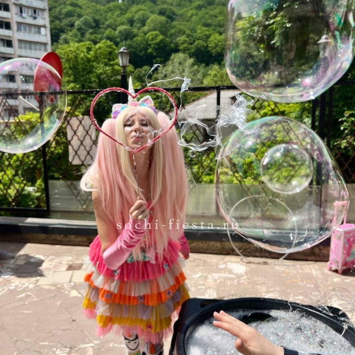 Шоу мыльных пузырей в Уфе