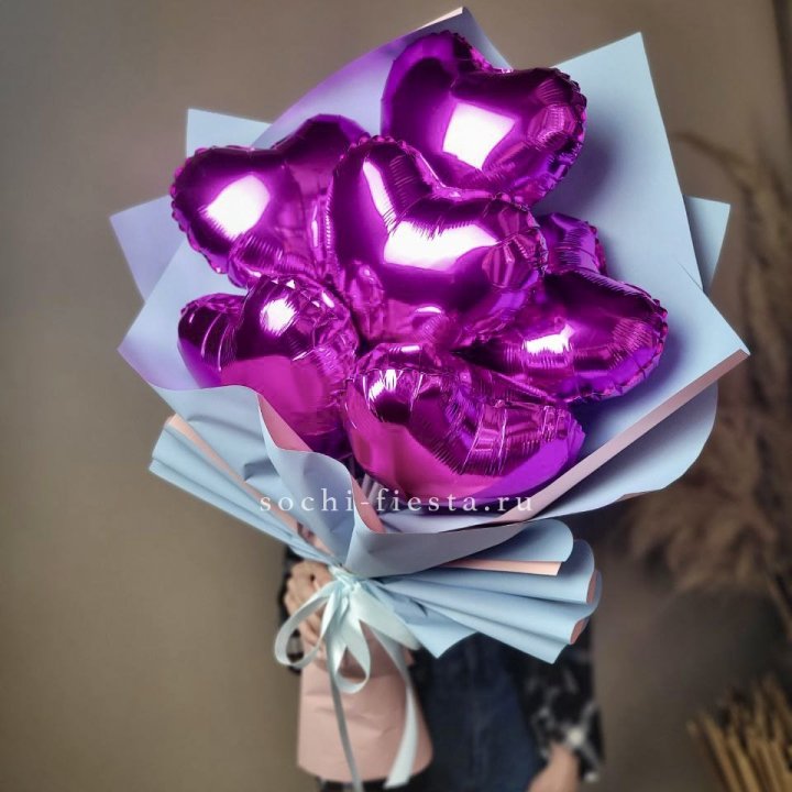 Букет из шаров сердец  в Уфе