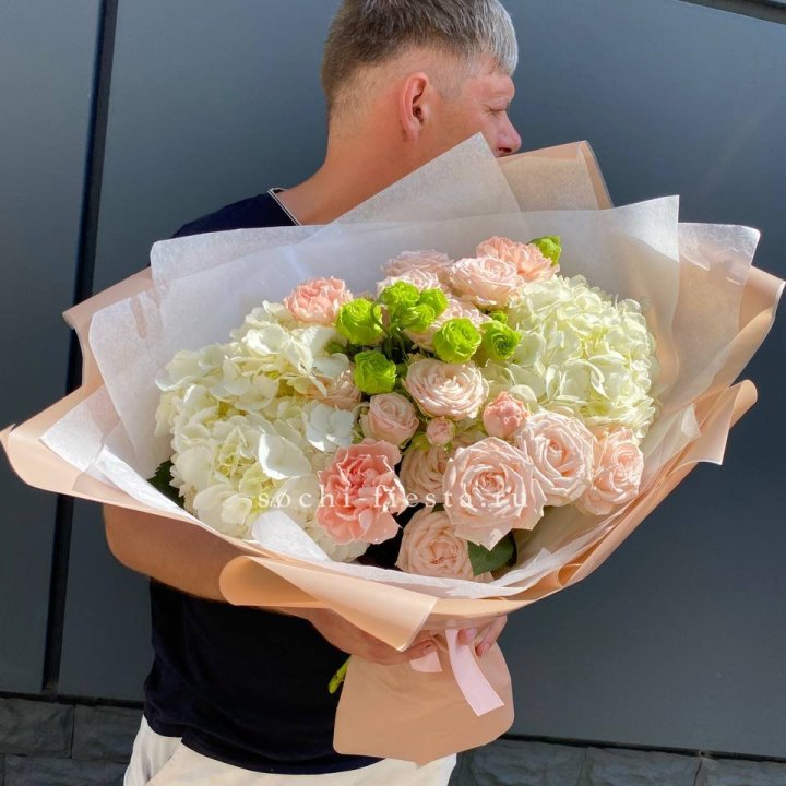 Авторский букет "Нежный крем" в Уфе