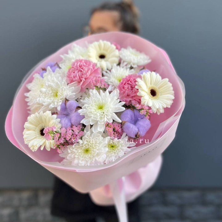 Букет цветов "Пинк спринг" в Уфе