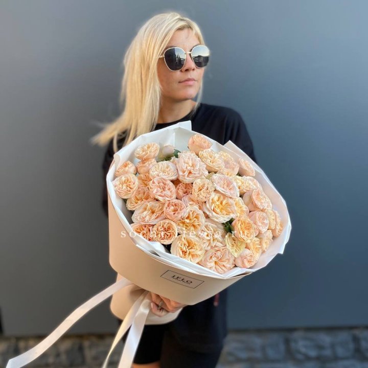 15 пионовидных роз №2 в Уфе