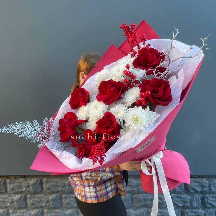 Букет "Яркая зима" в Уфе