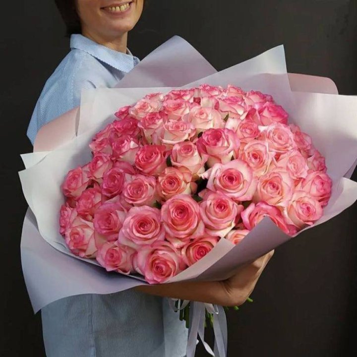 101 роза Джумилия в оформлении  в Уфе