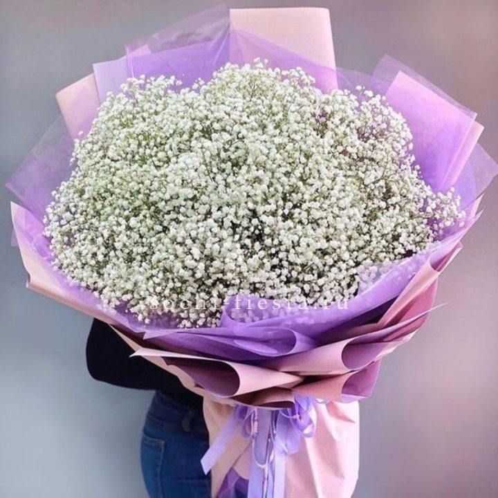 Облако белых гипсофил в Уфе