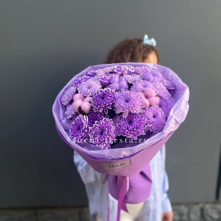 Хризантемы с хлопком в Уфе