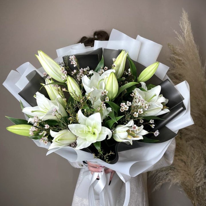 Букет лилий Снежная королева в Уфе