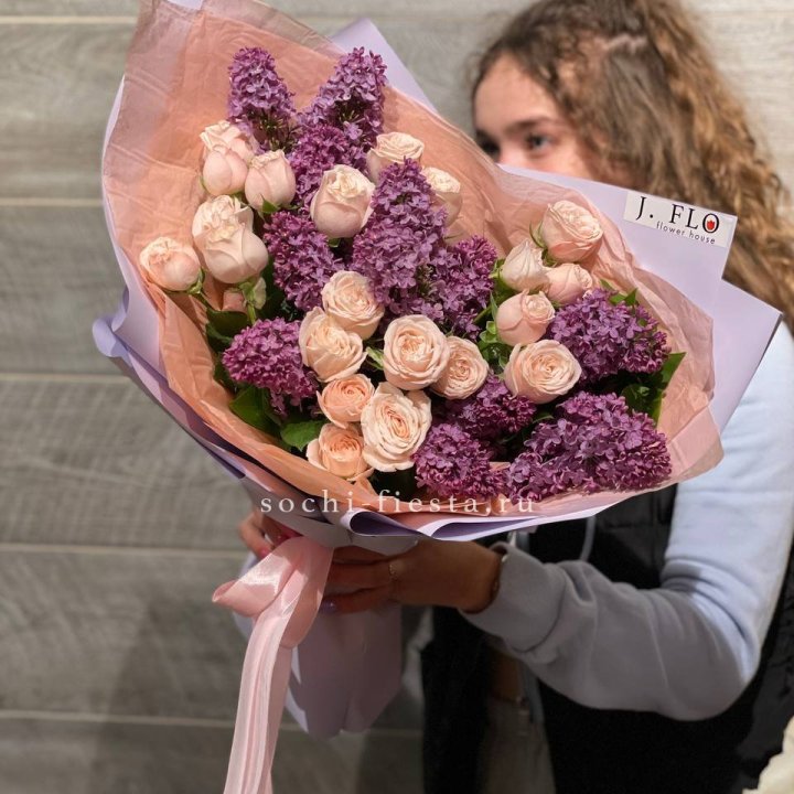 Букет "Лиловая весна" в Уфе