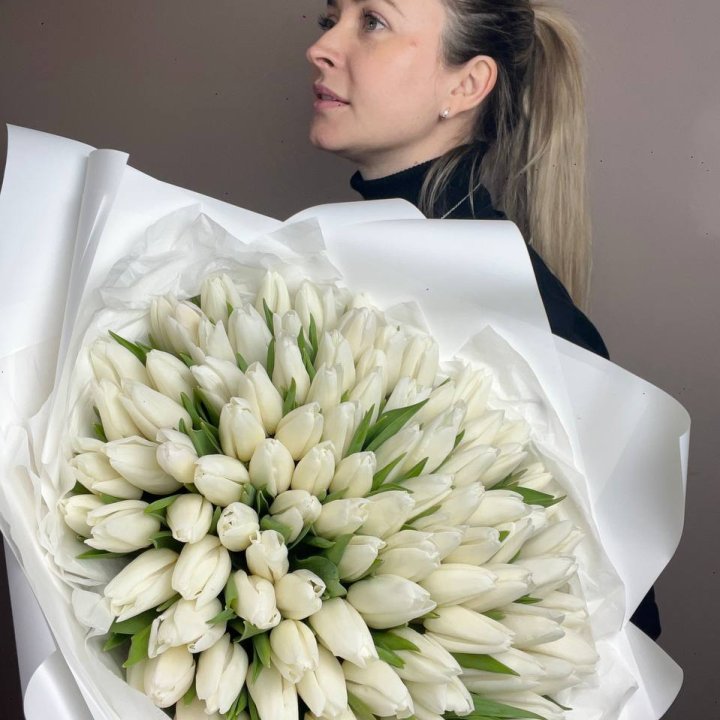 101 белый тюльпан №2 в Уфе