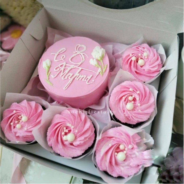 Капкейки и бенто-торт "8 марта!" в Уфе