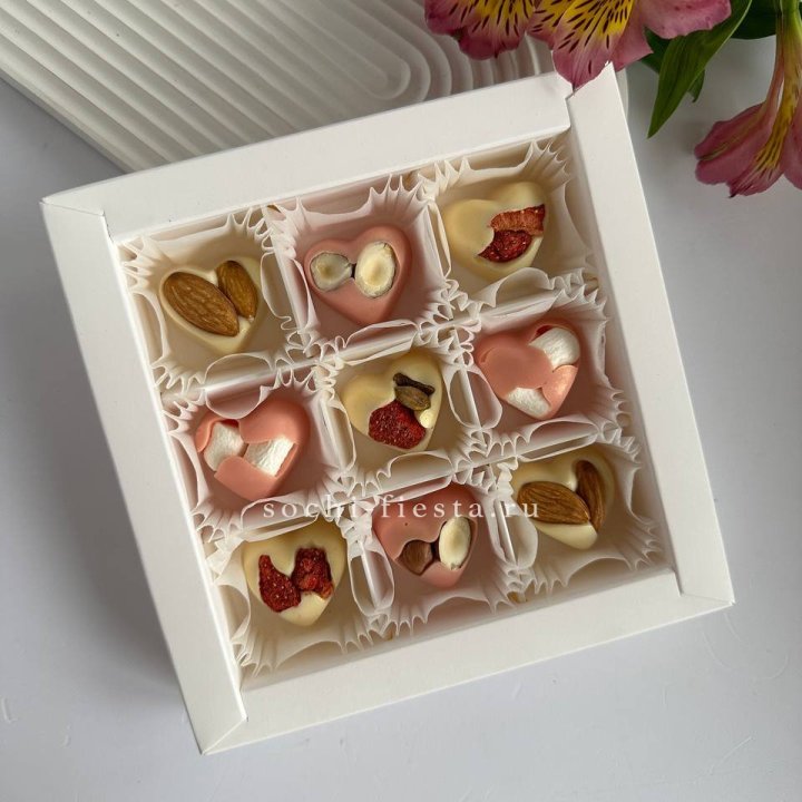 Набор конфет из бельгийского шоколада Сердца в Уфе