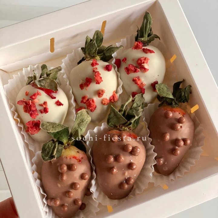 Клубника в шоколаде 6 ягод в Уфе