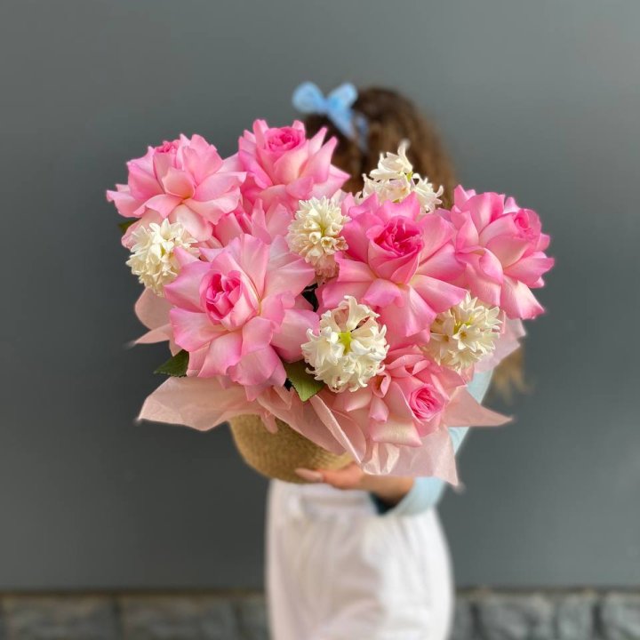 Дуо розы и гиацинты в Уфе