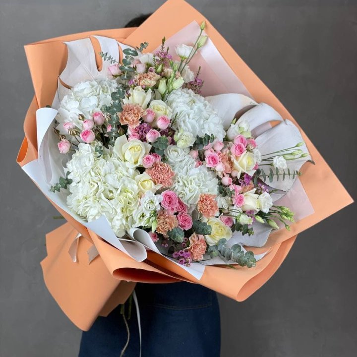 Макси-букет кремовый в Уфе