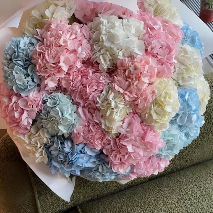 Букет гортензий микс в Уфе