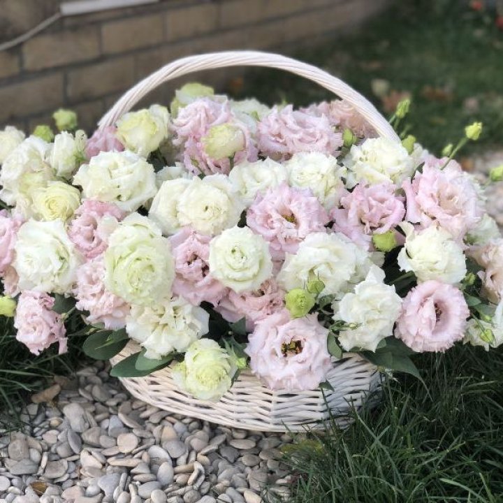 Корзина с эустомой в Уфе