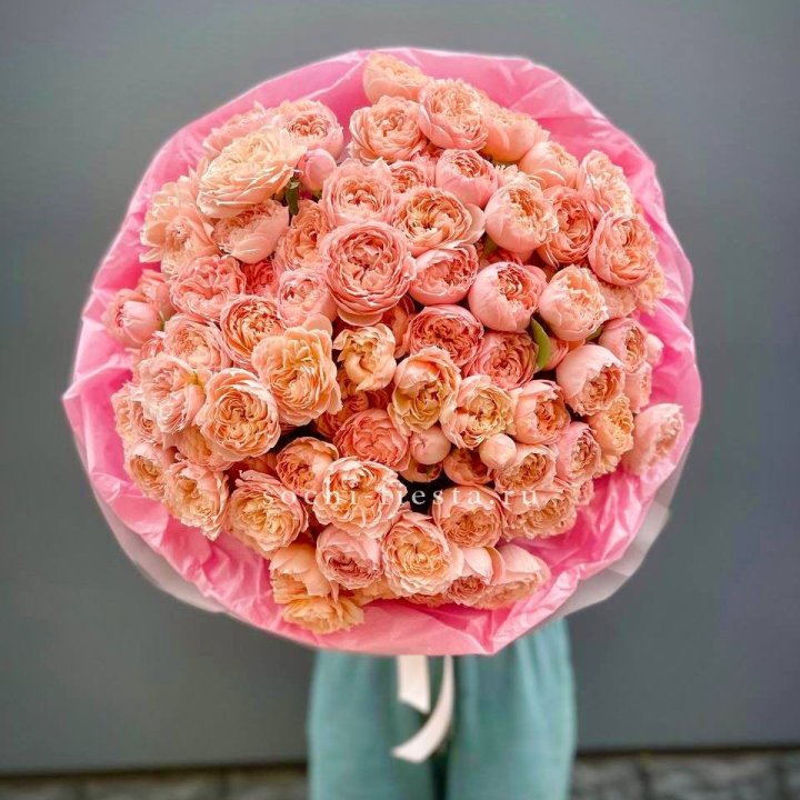 Букет кустовых пионовидных роз Джульетта "Принцесса" в Уфе