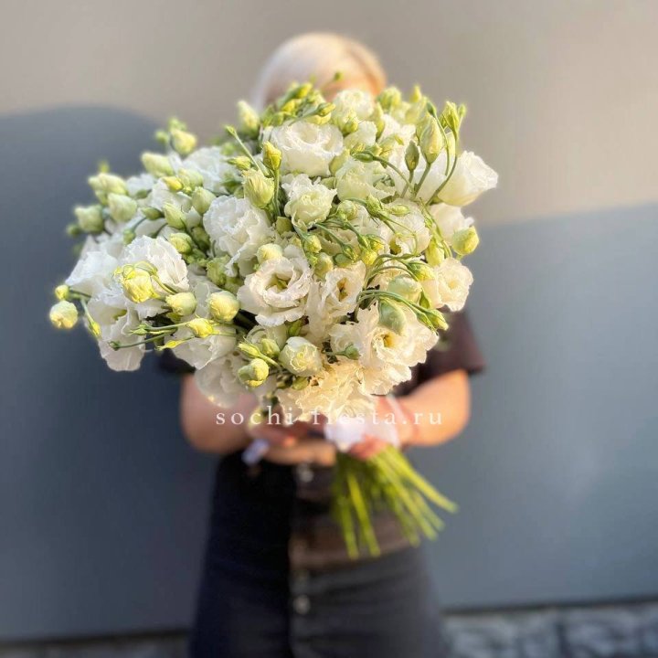 Букет эустом под ленту  в Уфе