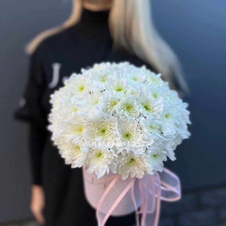 Коробка с хризантемами №1 в Уфе