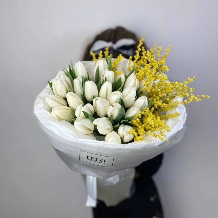 Дуо тюльпан и мимоза в Уфе