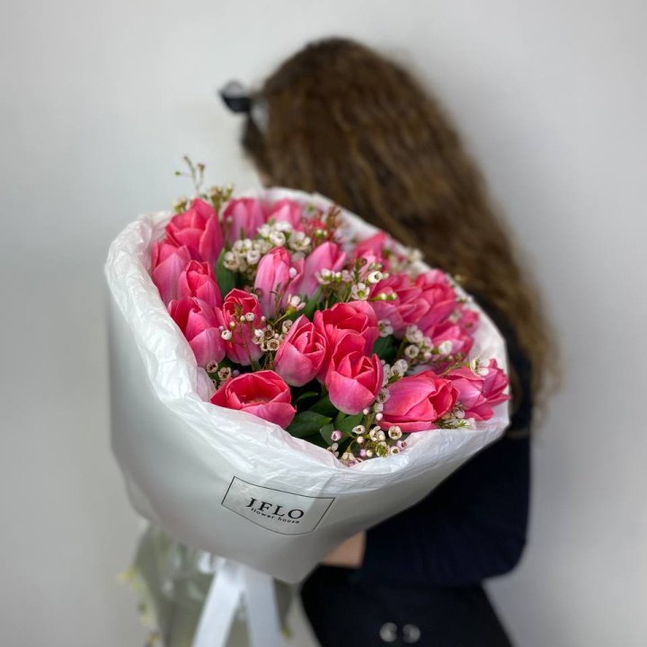 Дуо тюльпаны с хамелациумом в Уфе