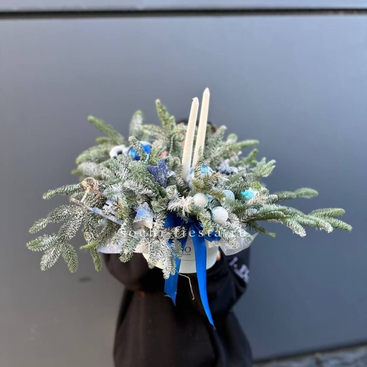 Новогодняя композиция в коробке  в Уфе