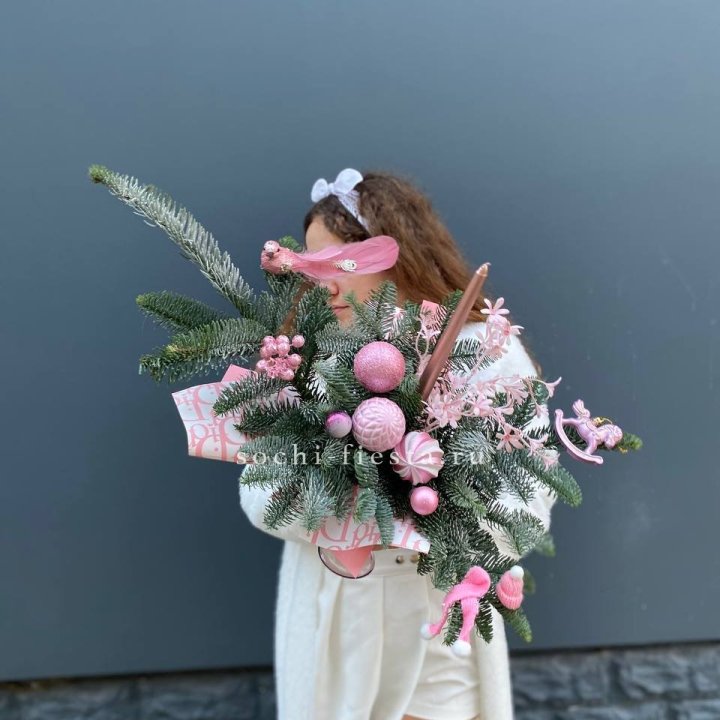 Композиция бокал розовый в Уфе