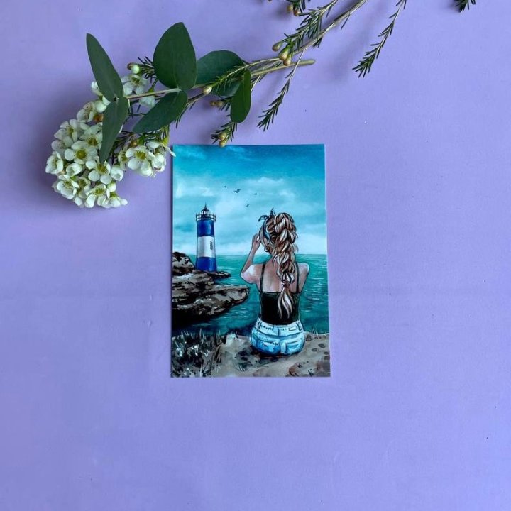 Открытка к букету "Океан" в Уфе