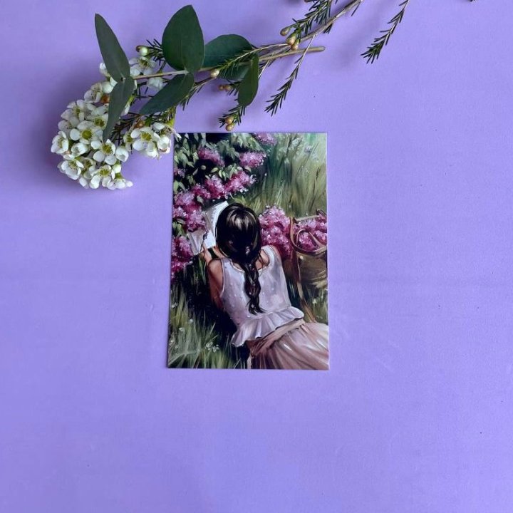 Открытка к букету "Среди пионов" в Уфе