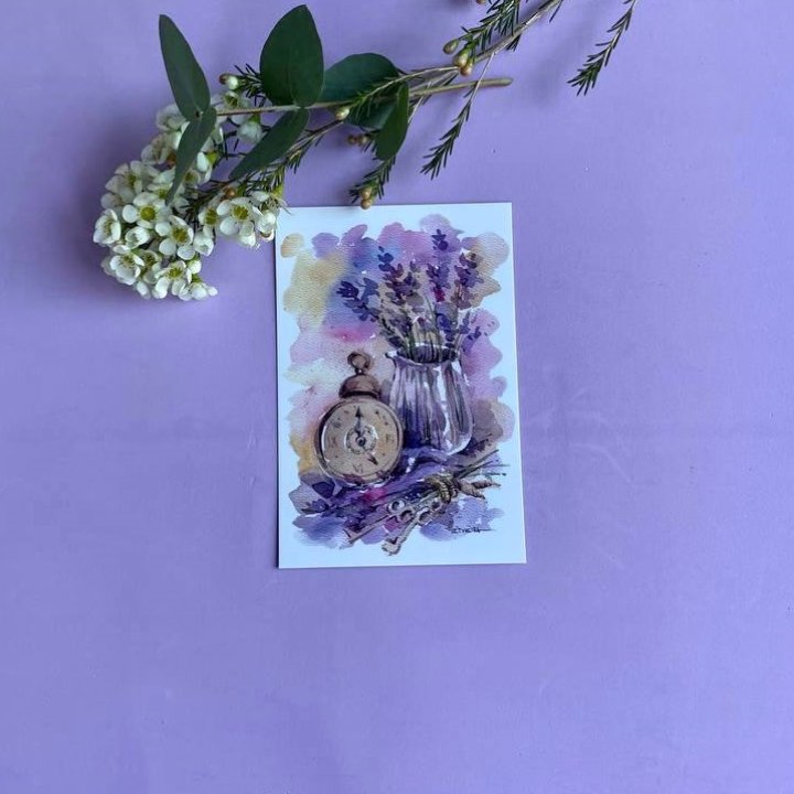 Открытка к букету "Часы" в Уфе