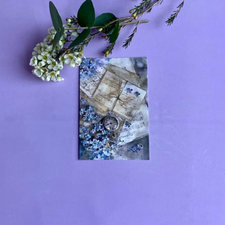 Открытка к букету "Время" в Уфе