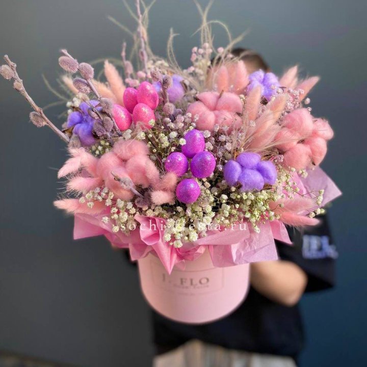 Сухоцветы в коробке  в Уфе