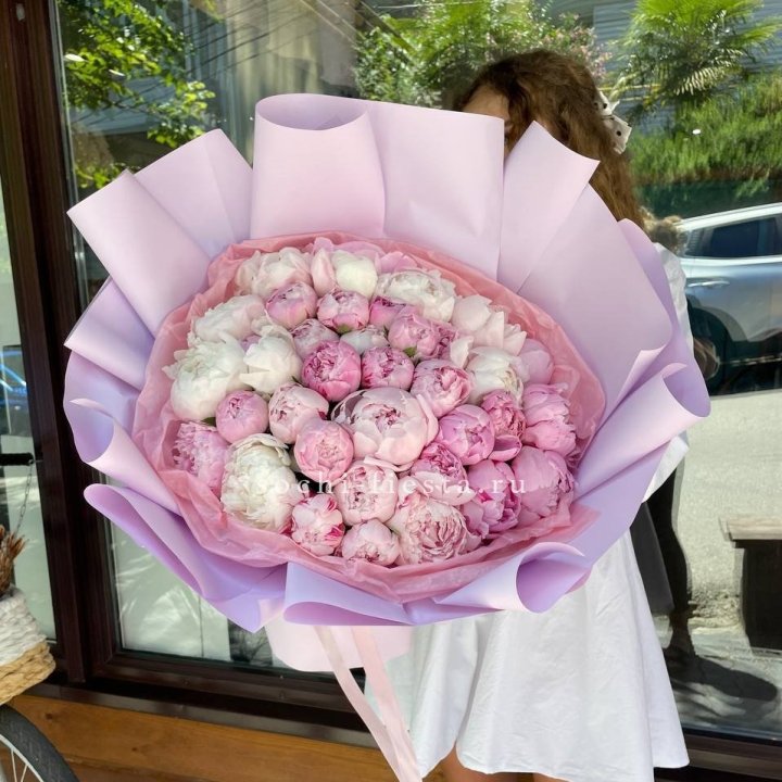 51 розовый пион в Уфе