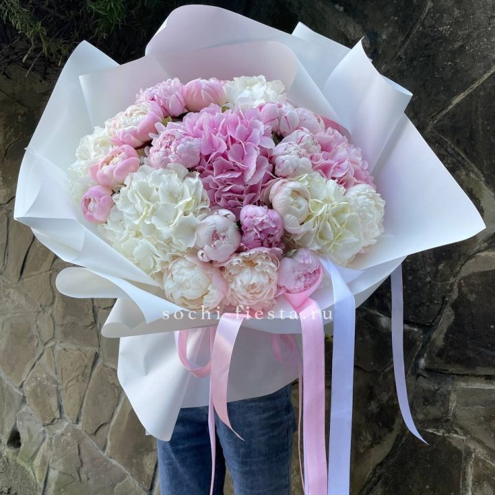 Букет "Пионы и Гортензии" в Уфе