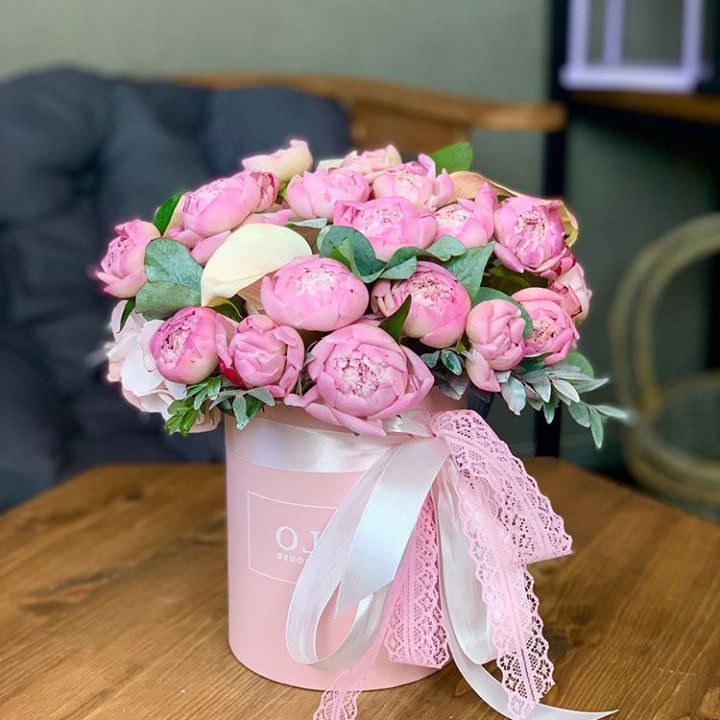 Композиция с пионами №1 в Уфе