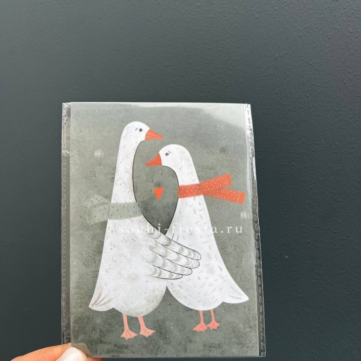 Открытка к букету "Гуси” в Уфе