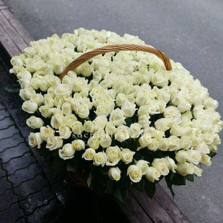 303 розы в корзине в Уфе