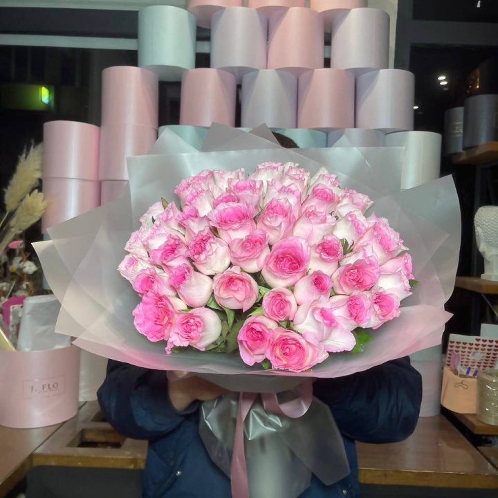  51 розовых роз в Уфе