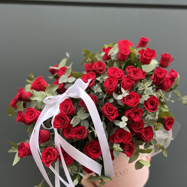 45 Красных роз в боксе "Сеньёрита" в Уфе