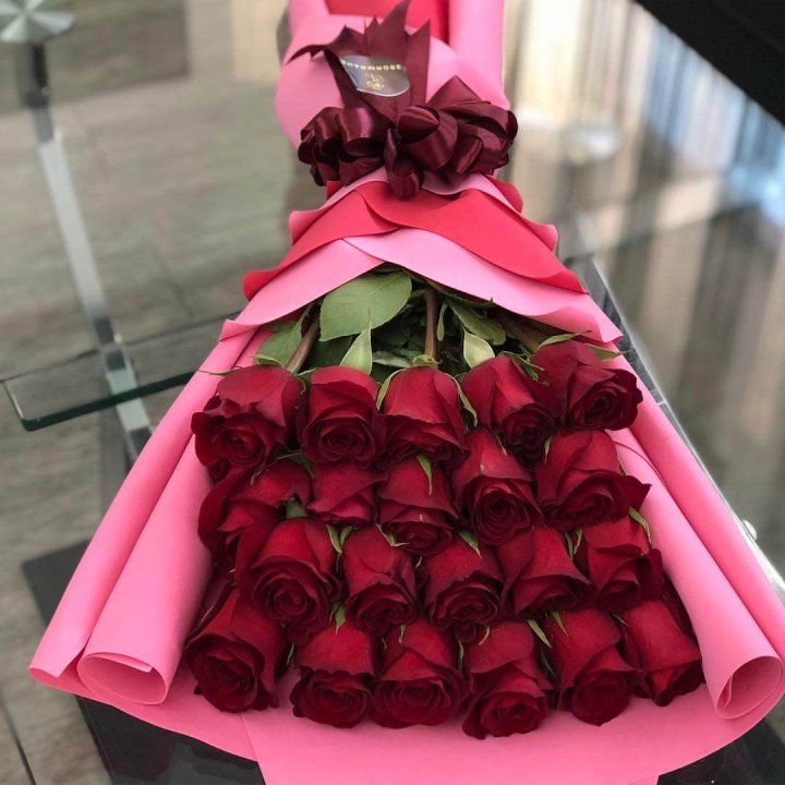 21 красная роза "Элеганс" в Уфе