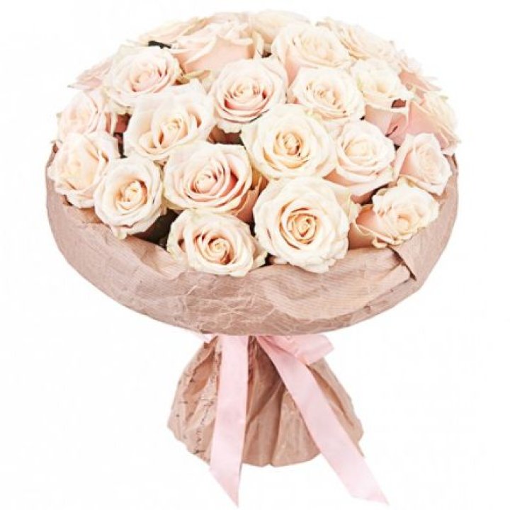 25 кремовых роз "Craft" в Уфе