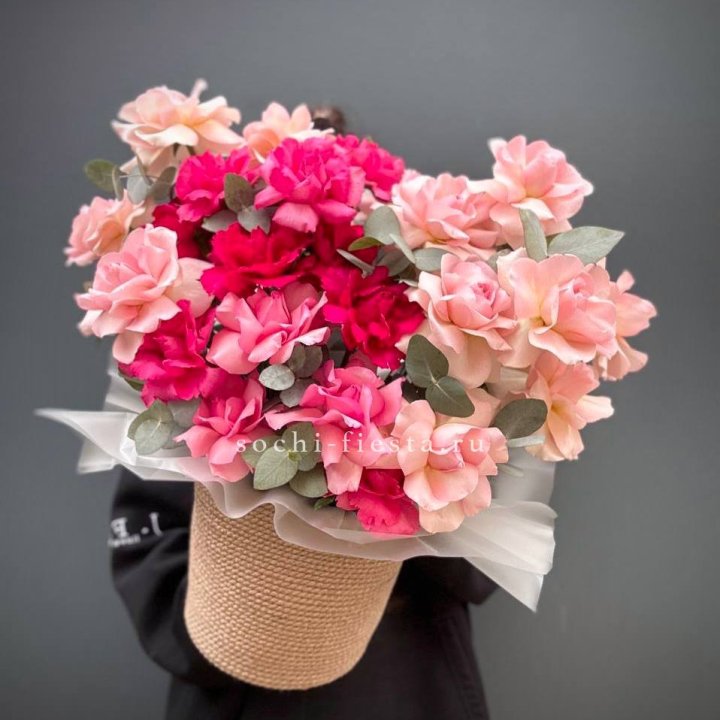 23 Французские розы Микс в боксе в Уфе