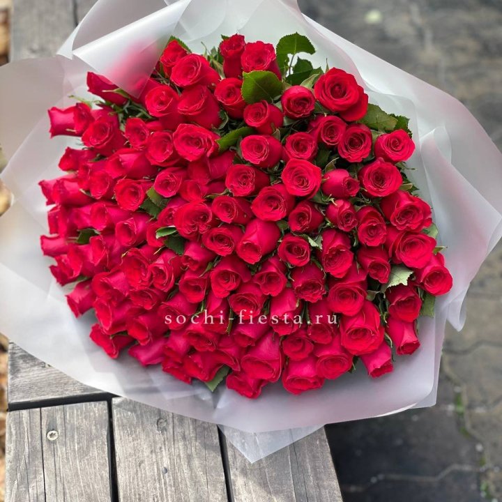 101 красная роза Лолита в Уфе