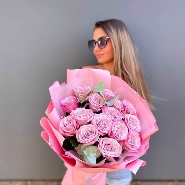 Букет розовых роз 2 в Уфе