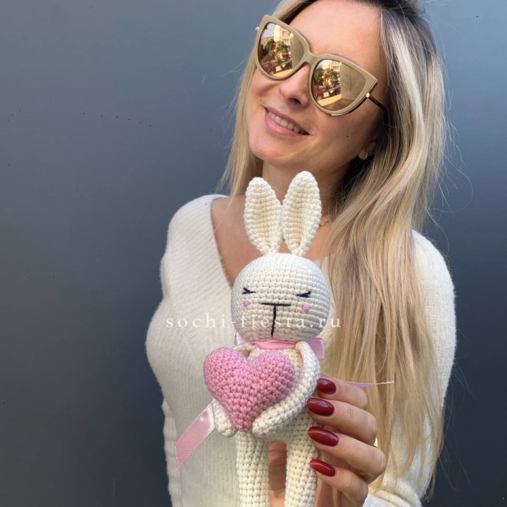 Зайка с сердцем ручной работы в Уфе