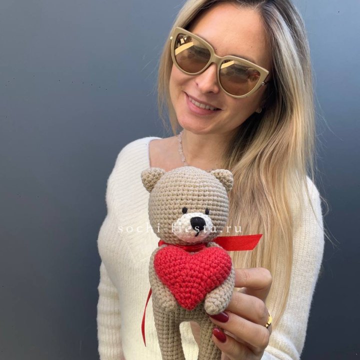 Мишка с сердцем ручной работы в Уфе