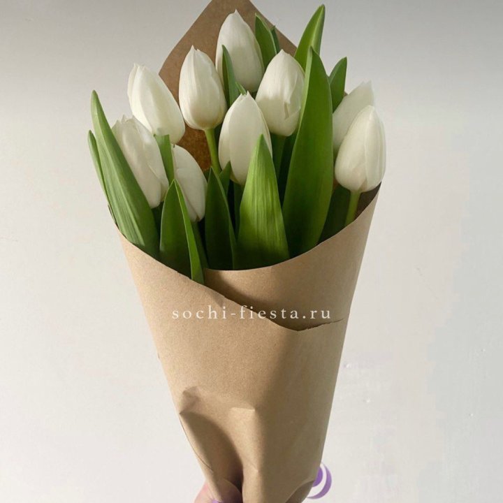 Букет белых тюльпанов в Уфе