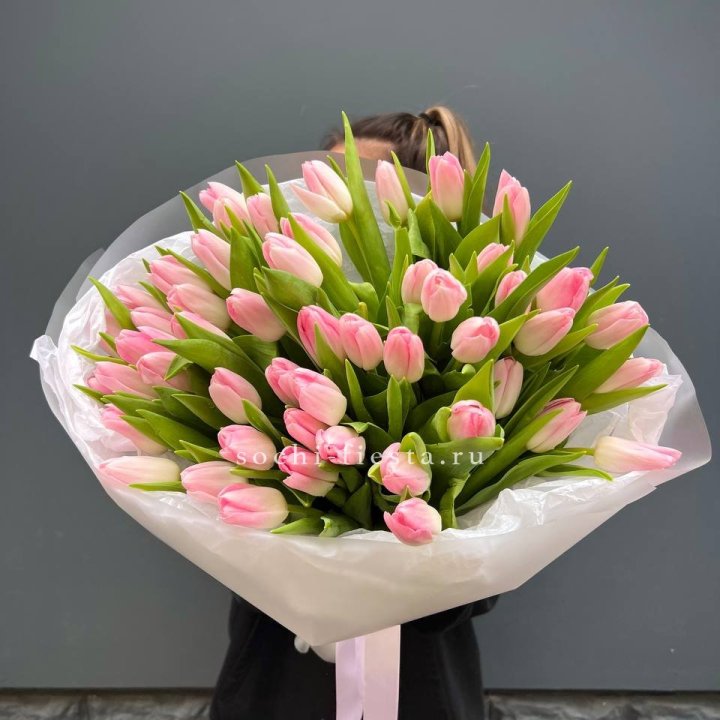 Букет тюльпанов нежно-розовых в Уфе